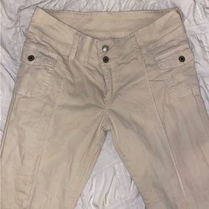 John Galt Cream Agatha Low Rise pants